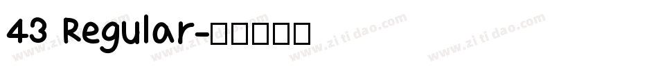 43 Regular字体转换